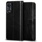 Shock Proof Flip Cover Back Case for Oppo A78 5G | Magnetic Wallet Leather Case with Stand - Image 4