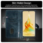 Shock Proof Flip Cover Back Case for Oppo Reno 8T 5G | Magnetic Wallet Leather Case with Stand - Image 3