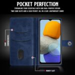 Shock Proof Flip Cover Back Case for Samsung Galaxy F23 5G | Magnetic Wallet Leather Case with Stand - Image 4