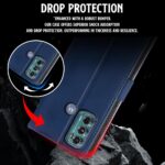 Shock Proof Flip Cover Back Case for Motorola Moto G60 | Magnetic Wallet Leather Case with Stand - Image 4