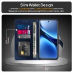 Shock Proof Flip Cover Back Case for Vivo X200 Pro 5G | Magnetic Wallet Leather Case with Stand - Image 6