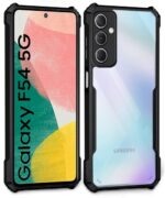 Shock Proof Clear Back Case Mobile Cover for Samsung Galaxy M54 | F54 5G (Hard | Hybrid PC + TPU | Full Armour Device & Camera Protection | Black) - Image 2