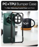 Thermoplastic Polyurethane Shock Proof Clear Protective Case for Realme Narzo 70 Pro 5G, Narzo 70, 12 Plus, P1-360 Protection Transparent Hybrid Backcase - Black - Image 5