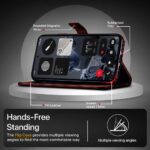 Shock Proof Flip Cover Back Case for Cmf By Nothing Phone 2 Pro 5G | Magnetic Wallet Leather Case with Stand - Image 5