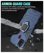 Shock Proof Back Case Mobile Cover for Samsung Galaxy M31 / F41 / M31 Prime | Back Cover Case (Tough Armor | Hybrid PC + TPU | Ring Holder & in-Built Kickstand | Blue) - Image 4