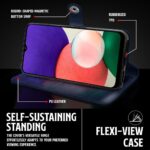 Shock Proof Flip Cover Back Case for Samsung Galaxy A22 5G | Magnetic Wallet Leather Case with Stand - Image 5