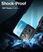 Shock Proof Clear Back Cover Case Mobile Cover for Poco X5 Pro 5G (Hard | Hybrid PC + TPU | Full Armour Device & Camera Protection | Black) - Image 4