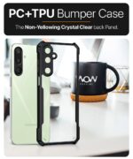 Shock Proof Clear Protective Back Case for Samsung Galaxy M16 5G | Galaxy F16 5G AirEDGE Technology | 360 Degree Camera Protection | Transparent Hybrid Back Case Mobile Cover Black - Image 6