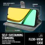 Shock Proof Flip Cover Back Case for Realme Narzo N61 | Magnetic Wallet Leather Case with Stand - Image 8