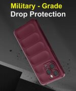 Ultimate Silicon Back Cover Case for Apple iPhone 13 Pro | Military Grade Drop Protection Shockproof Bumper | Anti-Slip Grip | Scratch Proof Micro-Fibre Cloth Inside (Crimson Red) - Image 6