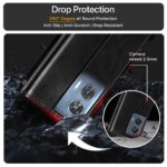 Shock Proof Flip Cover Back Case for Motorola Moto Edge 50 Fusion 5G | Magnetic Wallet Leather Case with Stand - Image 5