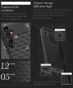 Back Cover for Samsung Galaxy M36 5G | Galaxy F36 5G with Hexa Cube Design | Ultra Slim Soft Case | Inner Velvet Fabric | Matte Silicone Flexible Mobile Case | Camera Protection  Black - Image 6