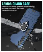Shock Proof Back Case Mobile Cover for Realme XT | Back Cover Case (Tough Armor | Hybrid PC + TPU | Ring Holder & in-Built Kickstand | Blue) - Image 4