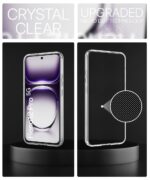 Crystal Clear Transparent Back Cover Case Compatible with Oppo Reno 12 Pro 5G Shockproof Flexible TPU Silicone Case with Full Body & Camera Protection Transparent - Image 3