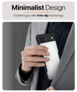 Poly Carbonate + TPU Shock Proof Clear Protective Back Case for Google Pixel 6A - Airedge Technology | 360 Degree Camera Protection | Transparent Hybrid Back Case Mobile Cover - Black - Image 5