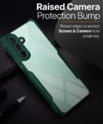 Shock Proof Clear Protective Back Case for Samsung Galaxy A26 5G - AirEDGE Technology | 360 Degree Camera Protection | Transparent Hybrid Back Case Mobile Cover - Green - Image 8