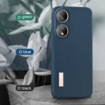 Slim Ultra Soft Rubberised Back Cover for Vivo Y100 | Vivo T2 5G | Inner Velvet Fabric Lining | Matte Silicone Flexible Camera Protection Back Case - Blue - Image 3