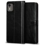 Shock Proof Flip Cover Back Case for Nokia C12 | Magnetic Wallet Leather Case with Stand - Image 2