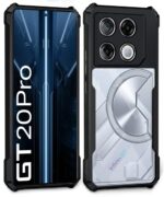 Thermoplastic Polyurethane Shock Proof Clear Protective Back Case for Infinix Gt 20 Pro-Airedge Technology|360 Degree Camera Protection|Transparent Hybrid Back Case Mobile Cover-Black - Image 3