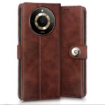 Shock Proof Flip Cover Back Case for Realme Narzo 60 Pro | Magnetic Wallet Leather Case with Stand - Image 2