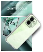 Crystal Clear Transparent Back Cover Case Compatible with iQOO Z9x 5G Shockproof Flexible TPU Silicone Case with Full Body & Camera Protection Transparent - Image 7