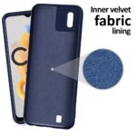 Back Cover for Realme C11 2021 | Ultra Slim Soft Rubberised Case | Inner Velvet Fabric Lining | Matte Silicone Flexible Mobile Case | Camera Protection - Blue - Image 3