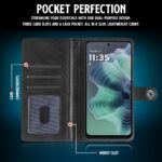 Shock Proof Flip Cover Back Case for Motorola Moto G35 5G | Magnetic Wallet Leather Case with Stand - Image 6