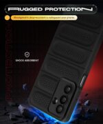 Ultimate Silicone Back Cover Case for Samsung Galaxy M16 5G | Galaxy F16 5G | Heat Dissipation Thin Soft TPU | 360? Camera Protection | Breathable Cooling Holes ? Pitch Black - Image 6