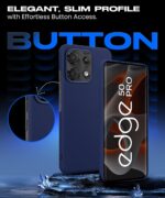 Slim Frameless Back Cover for Motorola Moto Edge 50 Pro | Ultra Thin Lightweight Design & Camera Protection | Soft Matte Silicone Flexible Mobile Case (Blue) - Image 4