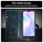 Shock Proof Flip Cover Back Case for Xiaomi Mi Redmi 9A | Magnetic Wallet Leather Case with Stand - Image 3