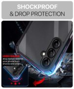 Shock Proof Clear Back Case Mobile Cover for Samsung Galaxy A14 5G | A14 4G (Hard | Hybrid PC + TPU | Full Armour Device & Camera Protection | Black) - Image 5
