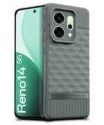 kelpuj Back Cover for Oppo Reno 14 5G with Hexa Cube Design (Olive Green) - Image 2