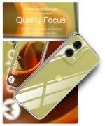 Crystal Clear Transparent Back Cover Case Compatible with Motorola Moto G85 5G Shockproof Flexible TPU Silicone Case with Full Body & Camera Protection Transparent - Image 7