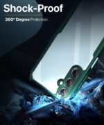 Shock Proof Clear Back Case Mobile Cover for Samsung Galaxy M14 5G (Hard | Hybrid PC + TPU | Full Armour Device & Camera Protection | Camo Green) - Image 6