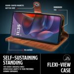 Shock Proof Flip Cover Back Case for Motorola Moto Edge 60 Stylus 5G | Magnetic Wallet Leather Case with Stand - Image 5