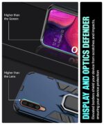 kelpuj Shock Proof Back Case Mobile Cover for Samsung Galaxy A50 | A50s | A30s | Back Cover Case (Tough Armor | Hybrid PC + TPU | Ring Holder & in-Built Kickstand | Blue) - Image 8