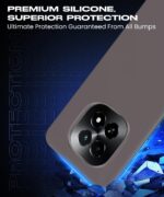 Slim Frameless Back Cover for Realme C63 5G | Ultra Thin Lightweight Design & Camera Protection | Soft Matte Silicone Flexible Mobile Case (Grey) - Image 5