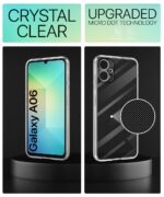 Transparent Back Cover Case Compatible with Samsung Galaxy A06 Shockproof TPU Silicone Mobile Cover with Raised Bumps for Full Body & Camera Protection Clear/Transparent - Image 3
