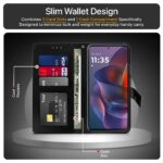 Shock Proof Flip Cover Back Case for Motorola Moto Edge 60 Stylus 5G | Magnetic Wallet Leather Case with Stand - Image 4