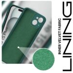 Back Cover for Apple iPhone 15 Plus | Ultra Slim Soft Rubberised Case | Inner Velvet Fabric Lining | Matte Silicone Flexible Mobile Case | Camera Protection - Green - Image 4