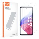 Tempered Glass Screen Protector Compatible for Samsung Galaxy A53 5G (Transparent) Full Screen Coverage (Except Edges) and Easy Installation Kit  Pack of 2 - Image 2