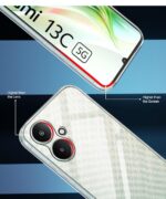 Crystal Clear Transparent Back Case Cover for Xiaomi Redmi 13C 5G | Poco M6 5G | Full Device & Camera Protection Shockproof TPU Silicone Back Cover Case Transparent - Image 5