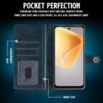 Shock Proof Flip Cover Back Case for Infinix Smart 9 Hd | Magnetic Wallet Leather Case with Stand - Image 3