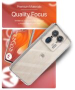 Crystal Clear Transparent Back Cover Case Compatible with Motorola Moto Edge 50 Ultra Shockproof Flexible TPU Silicone Case with Full Body & Camera Protection Transparent - Image 8