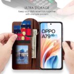Shock Proof Flip Cover Back Case for Oppo A79 5G | Magnetic Wallet Leather Case with Stand - Image 6