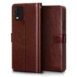 Shock Proof Flip Cover Back Case for Nokia C32 | Magnetic Wallet Leather Case with Stand - Image 2
