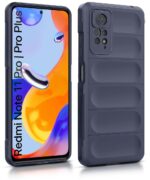 Ultimate Silicon Back Cover Case for Xiaomi Redmi Note 11 Pro | Pro Plus | Military Grade Drop Protection Shockproof Bumper | Anti-Slip Grip | Scratch Proof Micro-Fibre Cloth Inside (Deep Blue) - Image 2