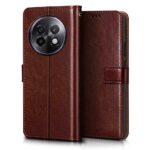 Shock Proof Flip Cover Back Case for Realme 13 Plus 5G | Magnetic Wallet Leather Case with Stand - Image 3