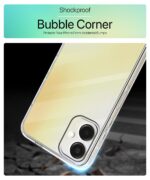 Transparent Back Cover Case Compatible with Samsung Galaxy A06 Shockproof TPU Silicone Mobile Cover with Raised Bumps for Full Body & Camera Protection Clear/Transparent - Image 4