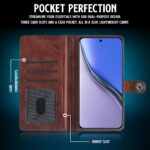 Shock Proof Flip Cover Back Case for Realme P3 Ultra 5G | Magnetic Wallet Leather Case with Stand - Image 4